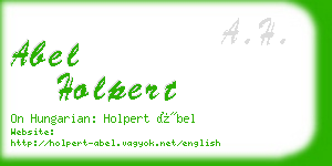 abel holpert business card